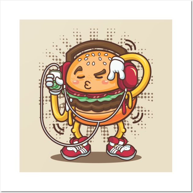 rocker burger Wall Art by peyek saputra